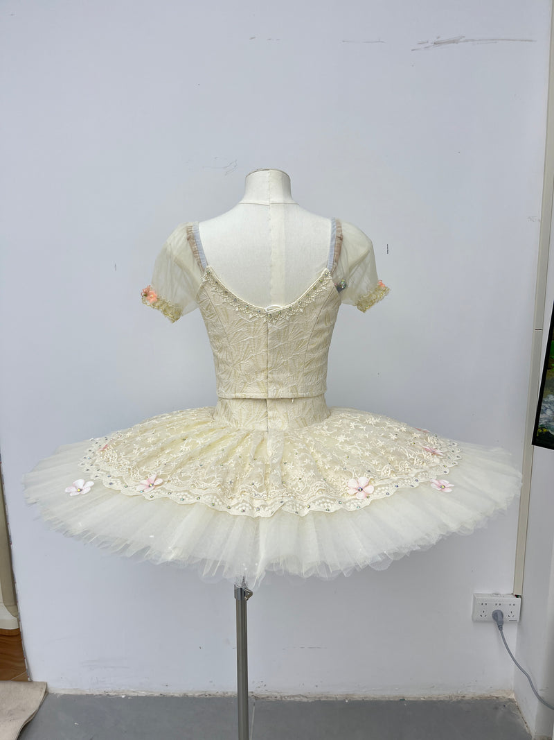 Ivory Blush Floral Classical Tutu
