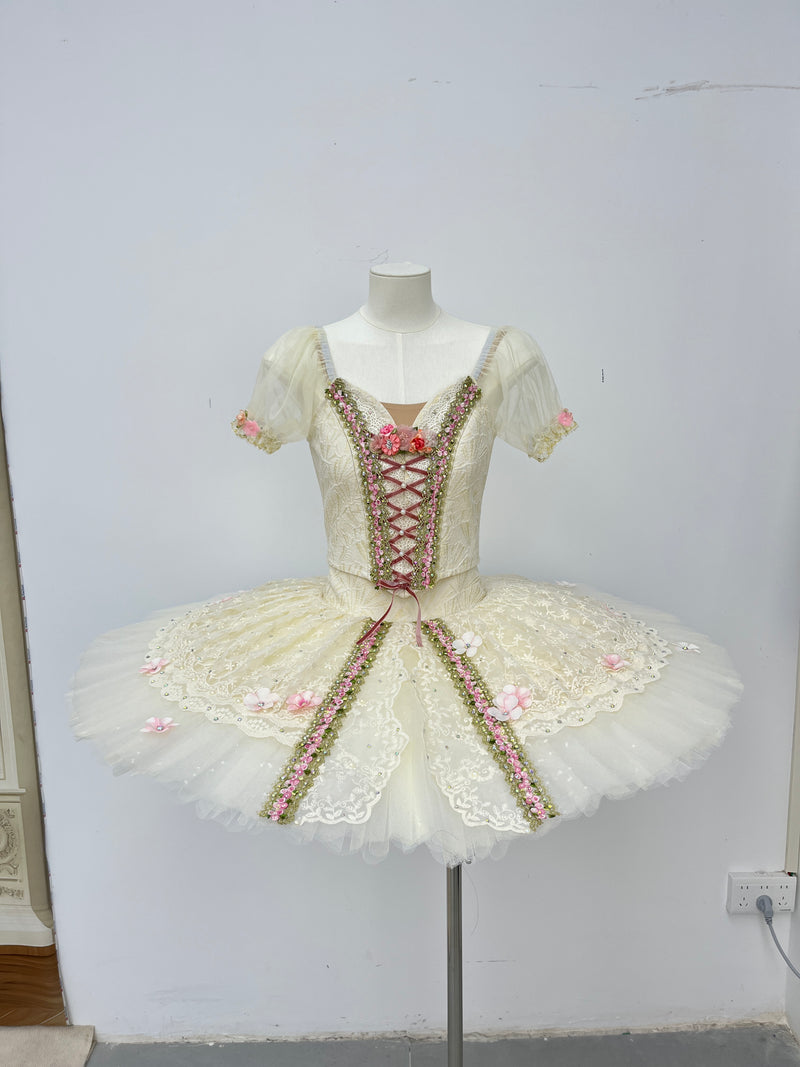 Ivory Blush Floral Classical Tutu