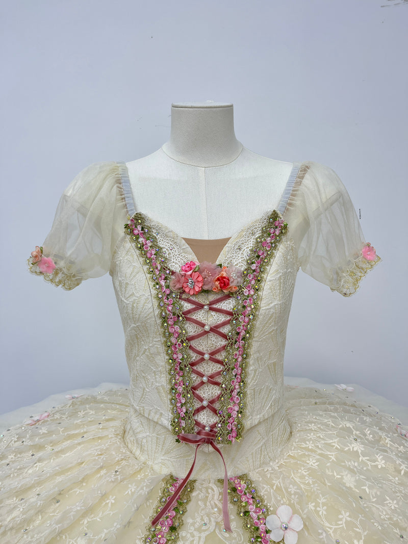 Ivory Blush Floral Classical Tutu