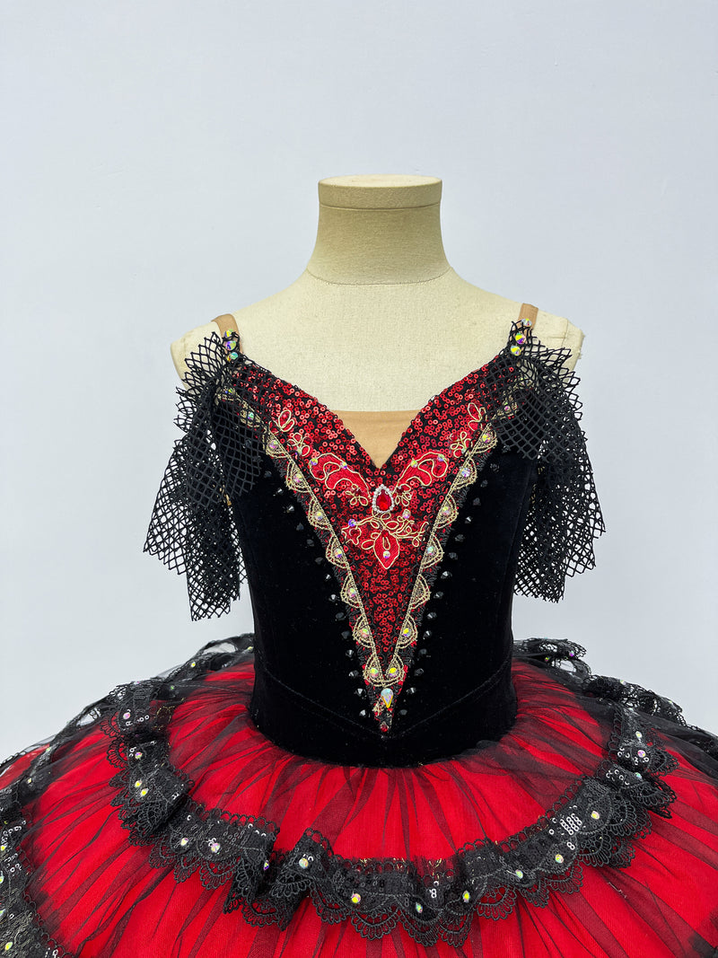 Crimson Noir Ruffle Classical Tutu V1 & V2