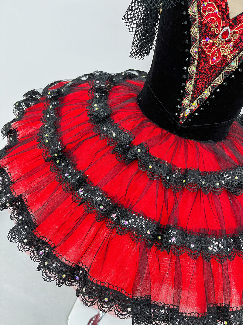 Crimson Noir Ruffle Classical Tutu V1 & V2