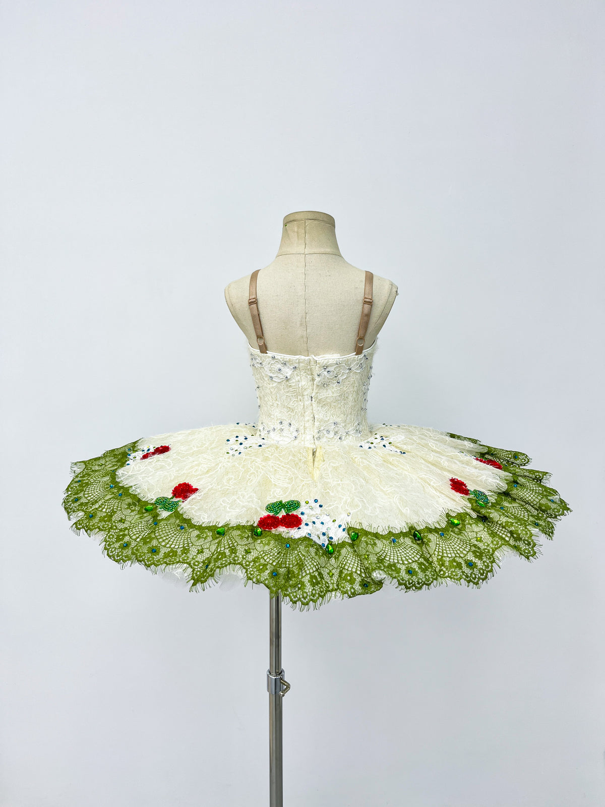 Ivory Emerald Rose Classical Tutu