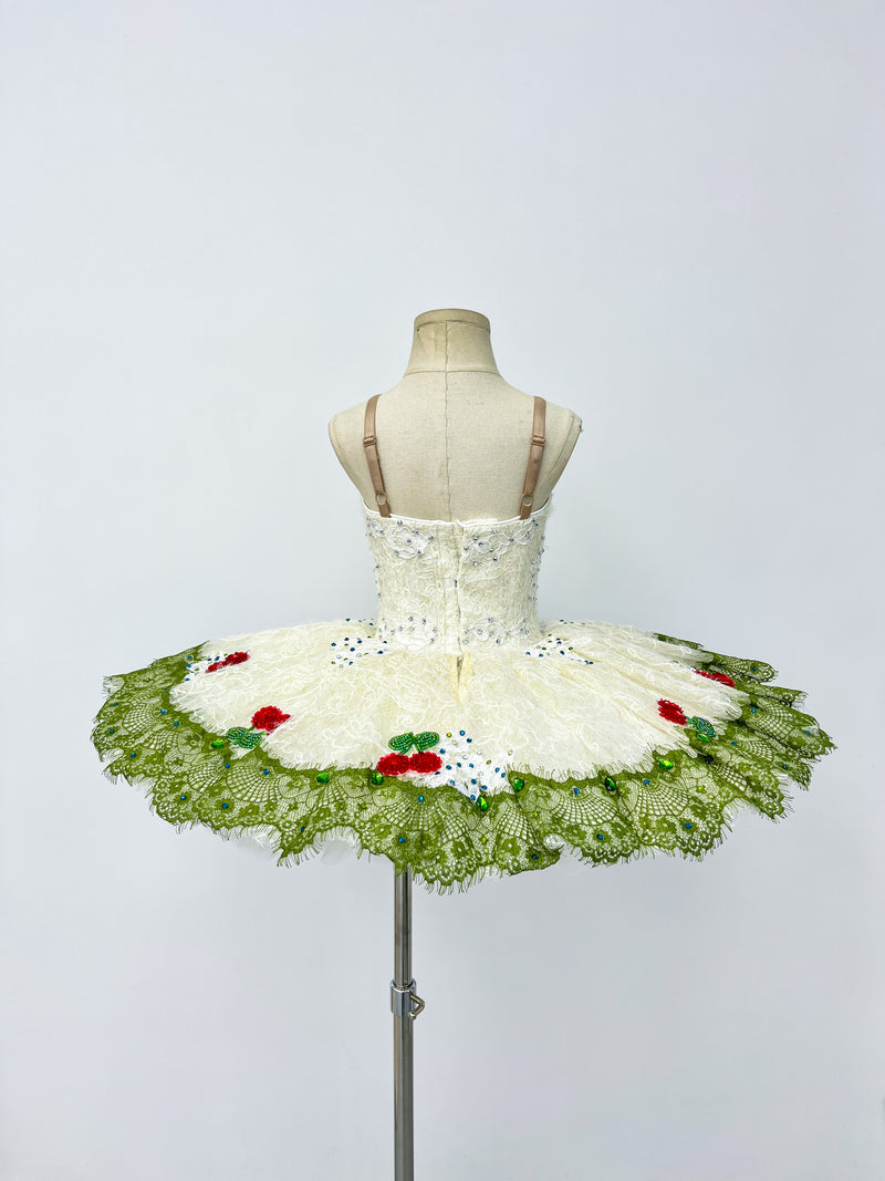 Ivory Emerald Rose Classical Tutu