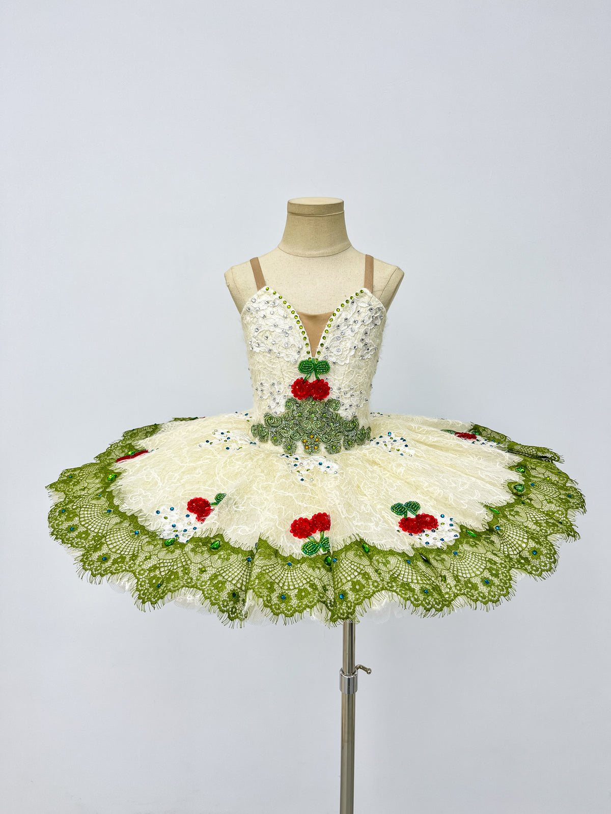 Ivory Emerald Rose Classical Tutu