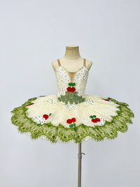 Ivory Emerald Rose Classical Tutu