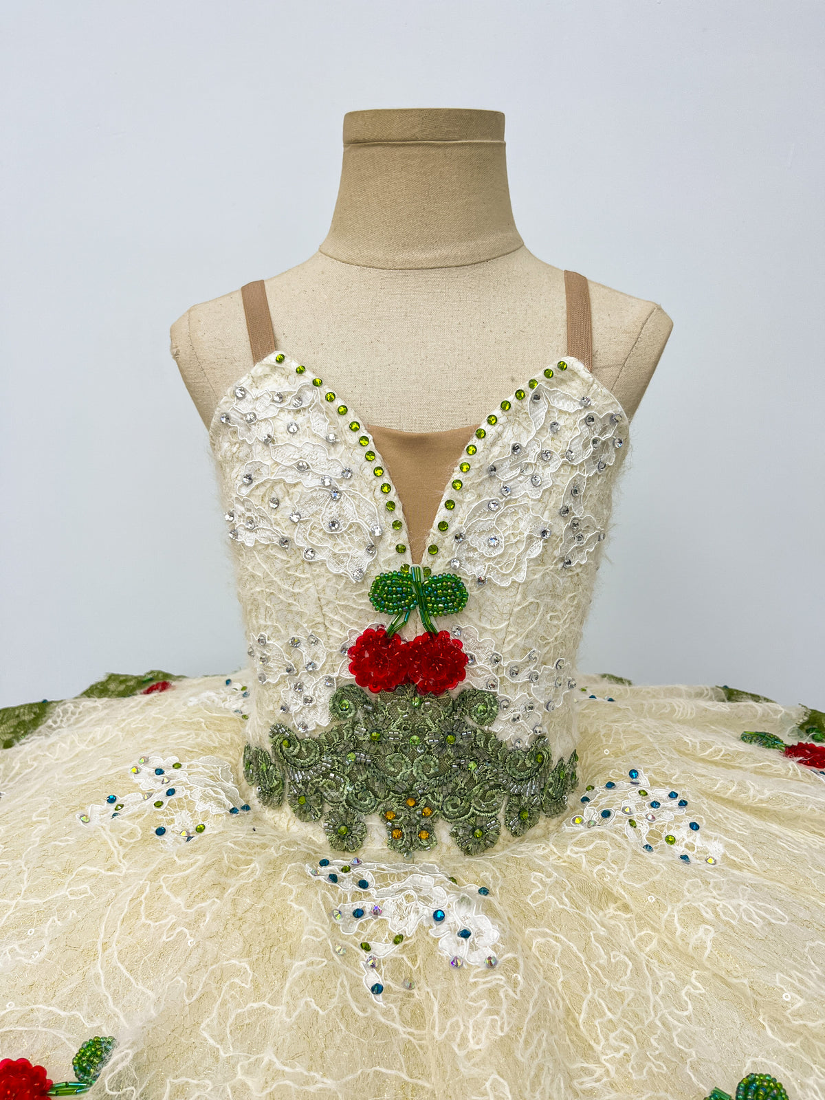 Ivory Emerald Rose Classical Tutu