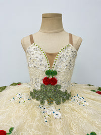 Ivory Emerald Rose Classical Tutu