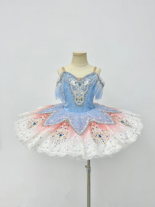 Classical Ice Blue Blush Petal Tutu