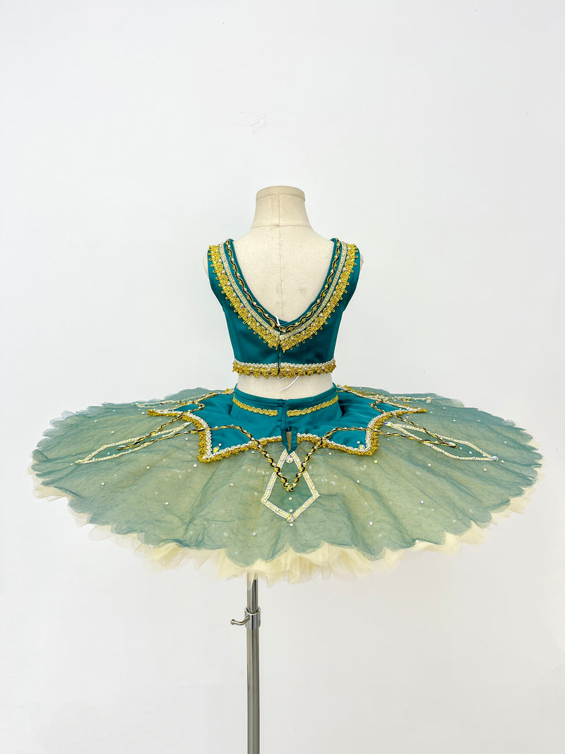 Teal Gold Arabian Classical Tutu