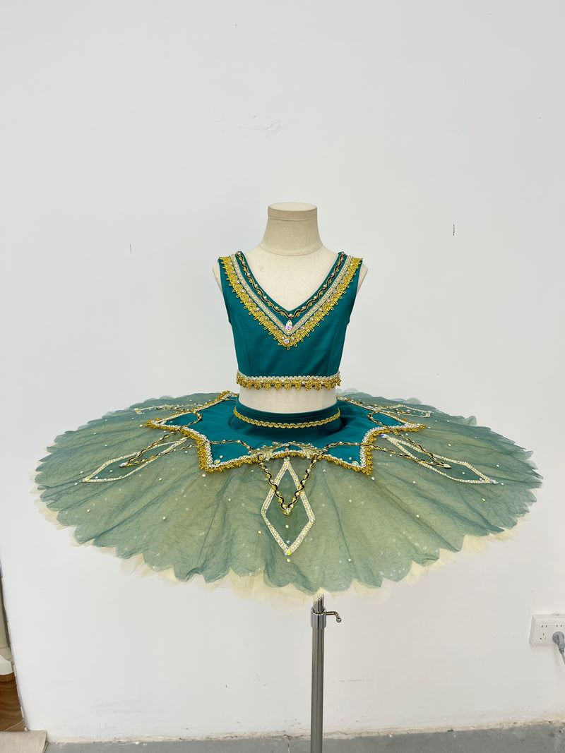 Teal Gold Arabian Classical Tutu
