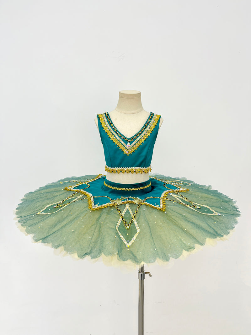 Teal Gold Arabian Classical Tutu