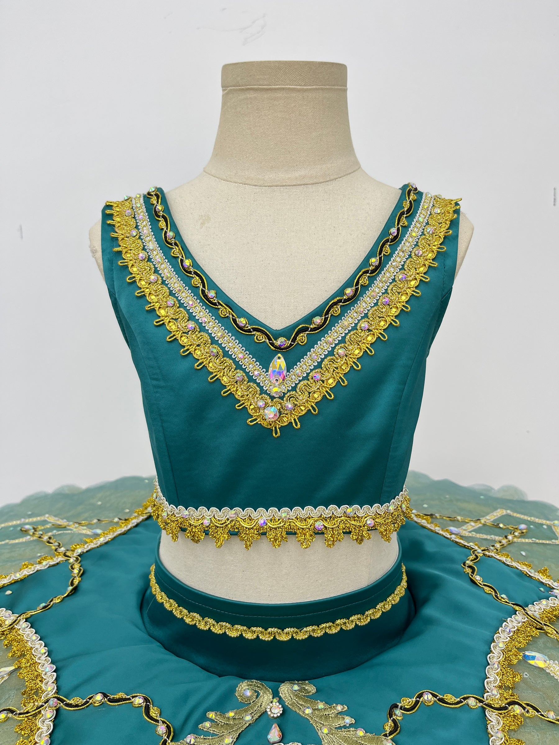 Teal Gold Arabian Classical Tutu
