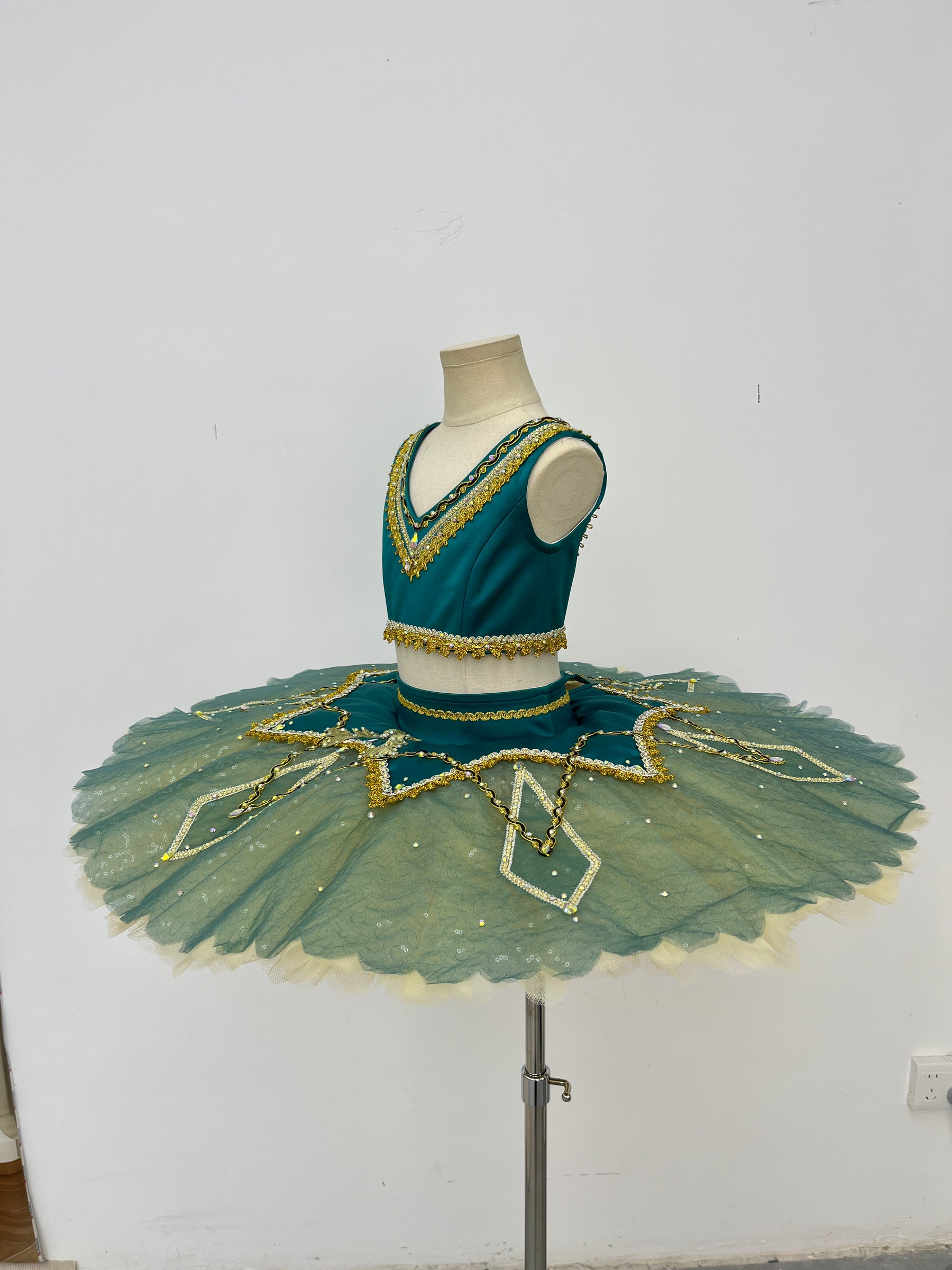 Teal Gold Arabian Classical Tutu