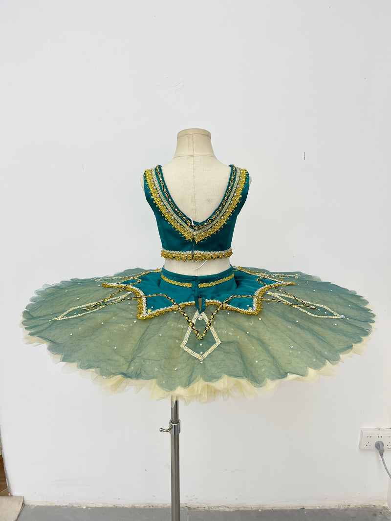 Teal Gold Arabian Classical Tutu