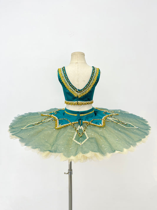 Classical Teal-Gold Arabian Tutu