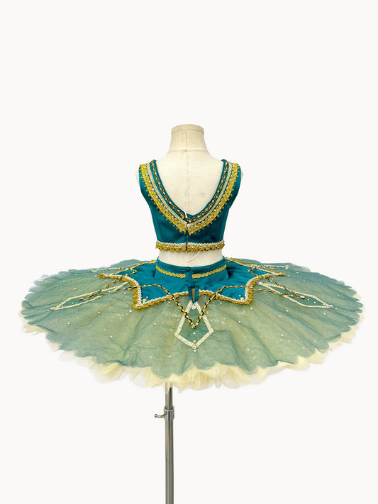 Teal Gold Arabian Classical Tutu
