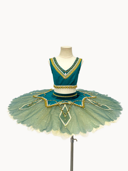 Teal Gold Arabian Classical Tutu