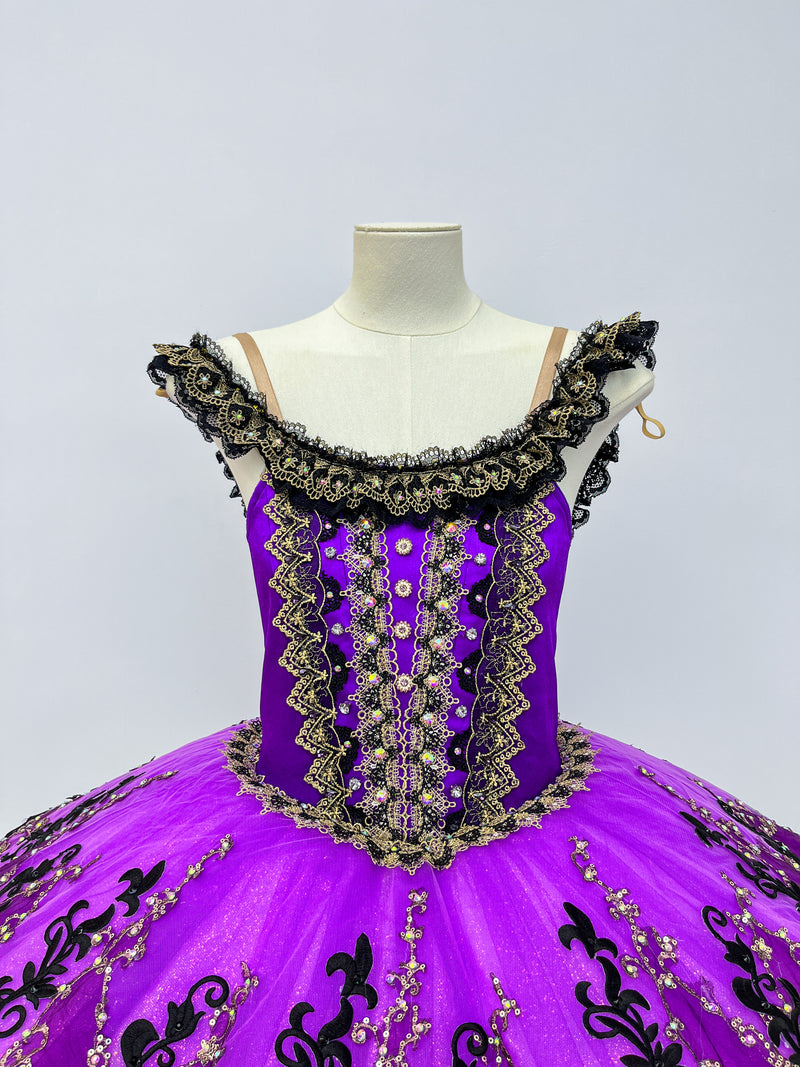 Royal Purple Black Lace Classical Tutu