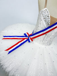 White Tricolor Ribbon Classical Tutu