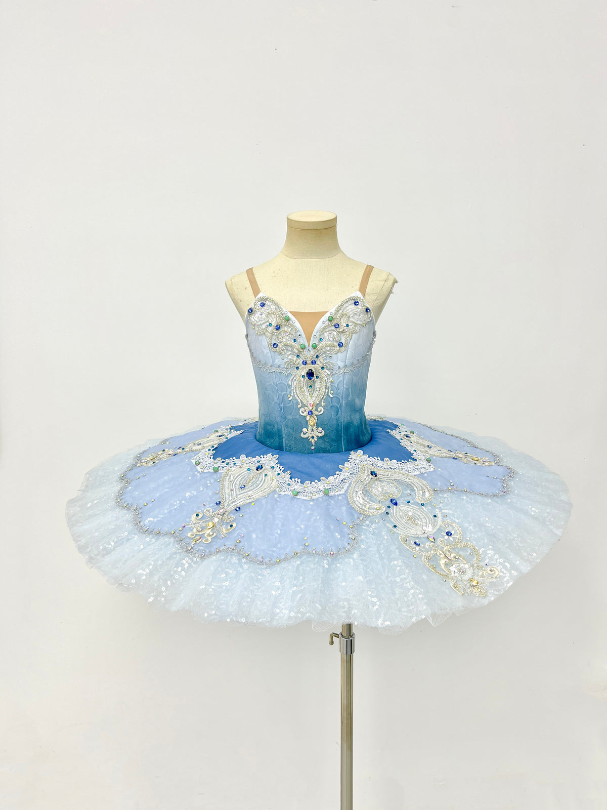 Ice Blue Silver Jewel Classical Tutu