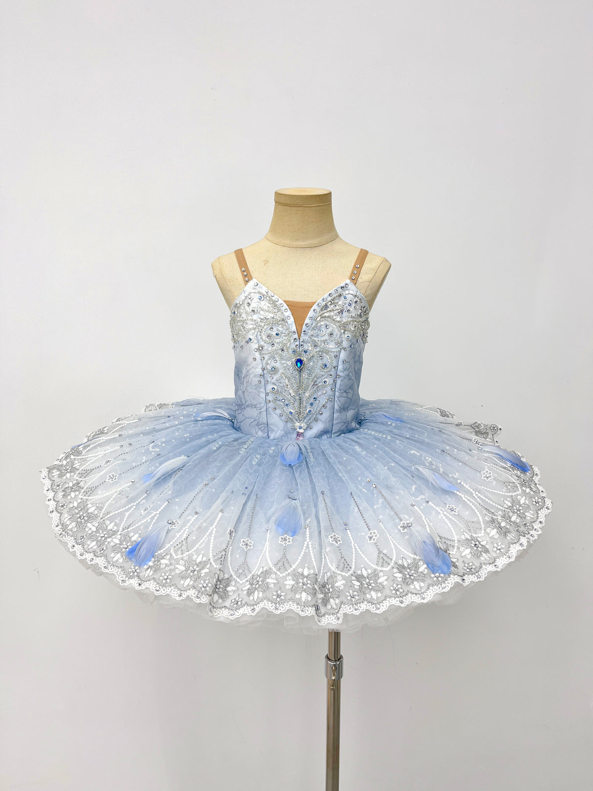 Powder Blue Silver Lace Classical Tutu