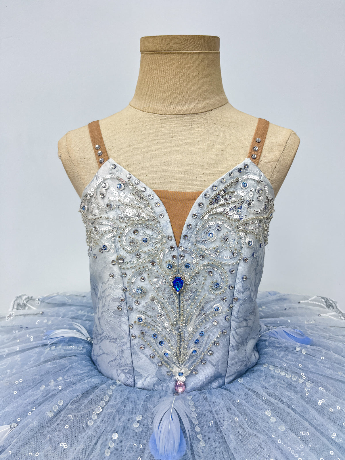 Powder Blue Silver Lace Classical Tutu