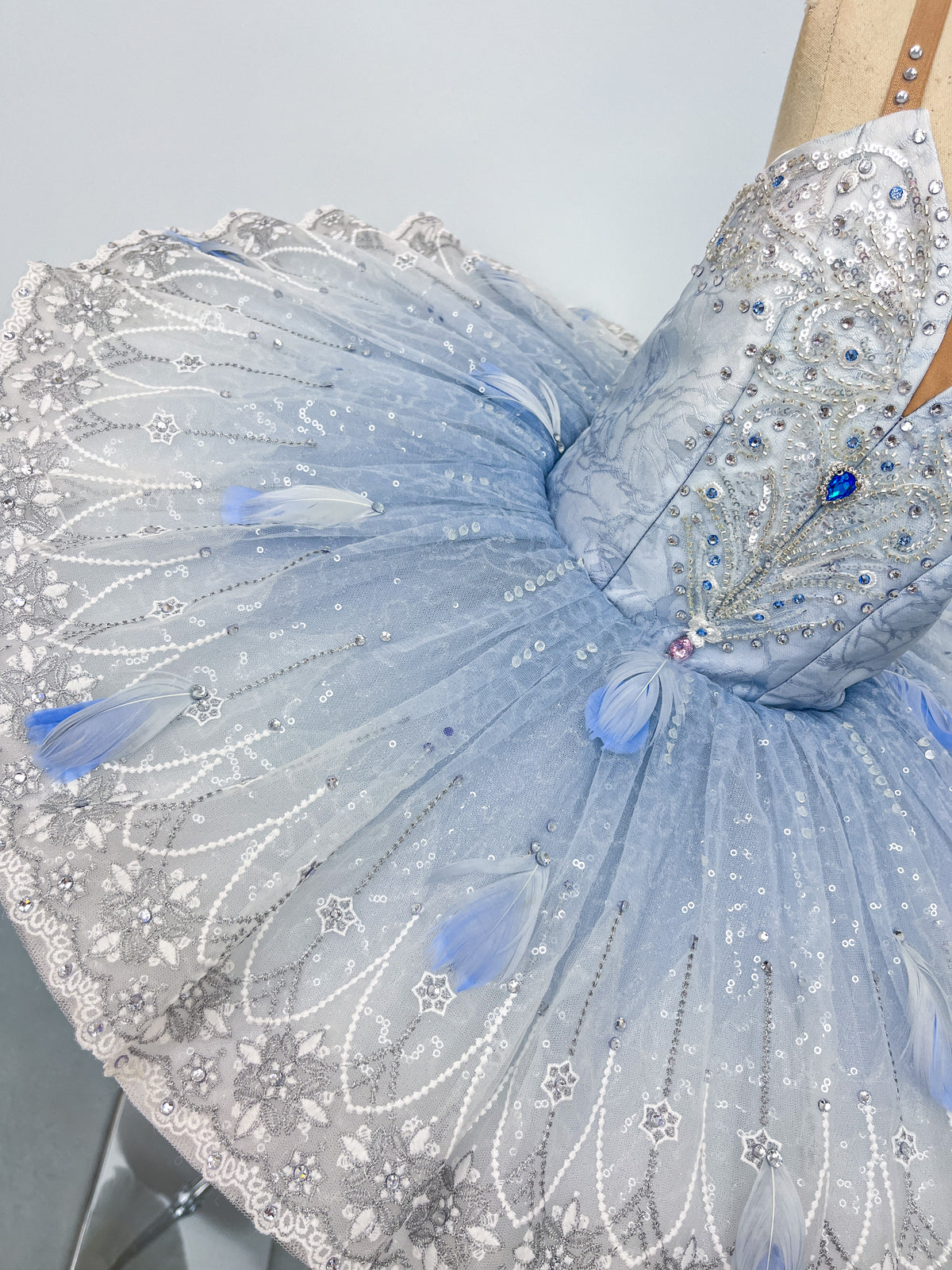 Powder Blue Silver Lace Classical Tutu