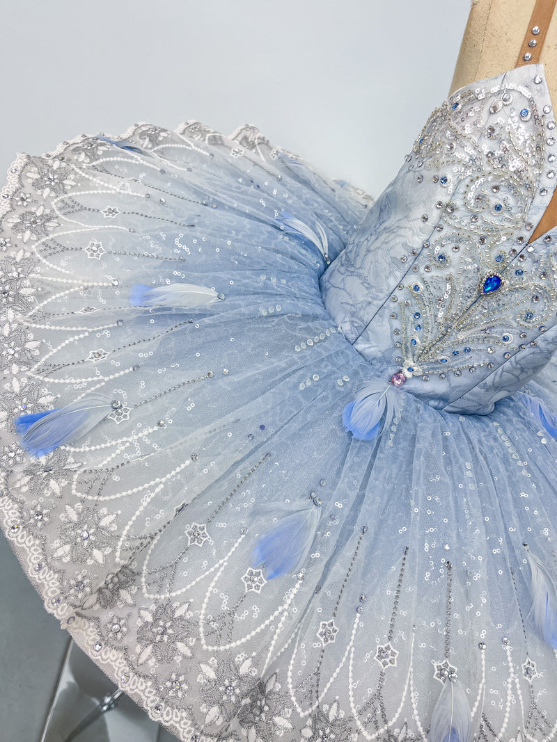 Powder Blue Silver Lace Classical Tutu