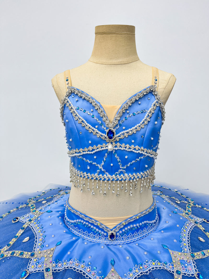 Royal Blue Silver Two-Piece Classical Tutu