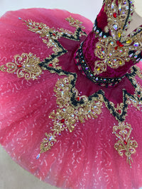 Raspberry Gold Baroque Classical Tutu
