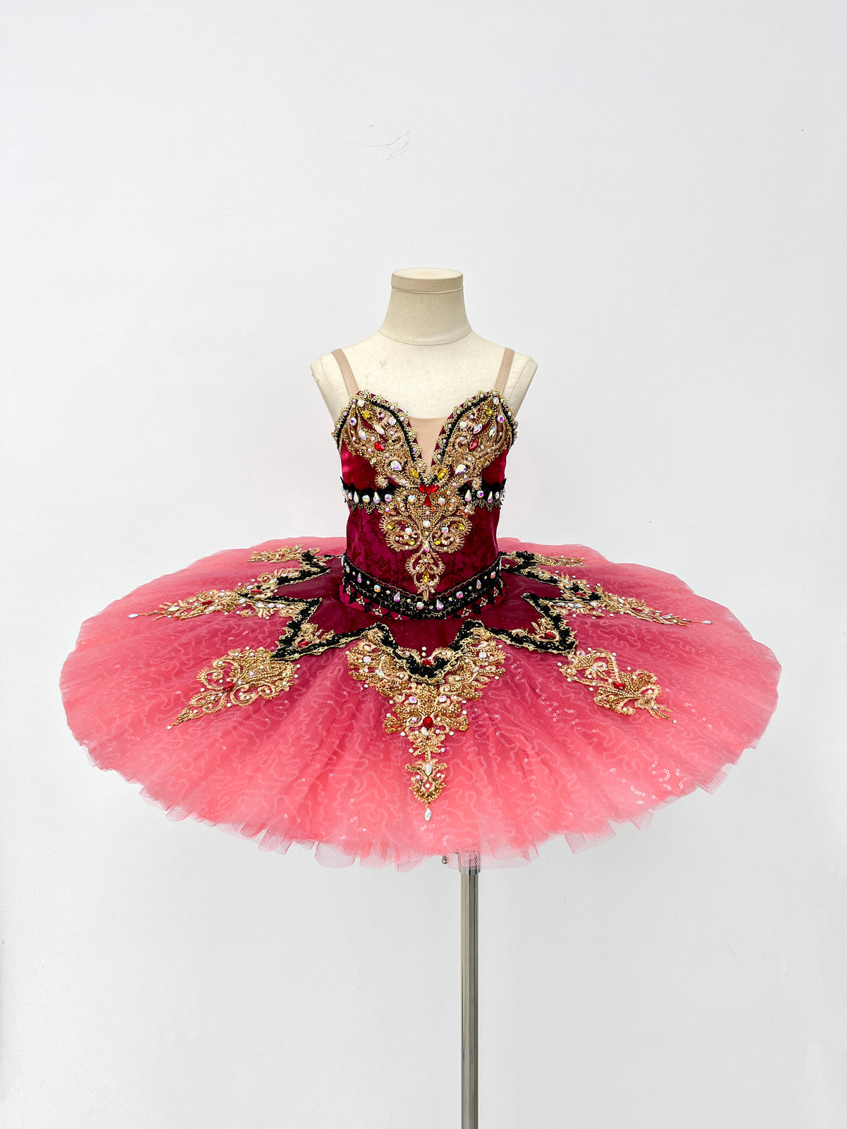 Raspberry Gold Baroque Classical Tutu
