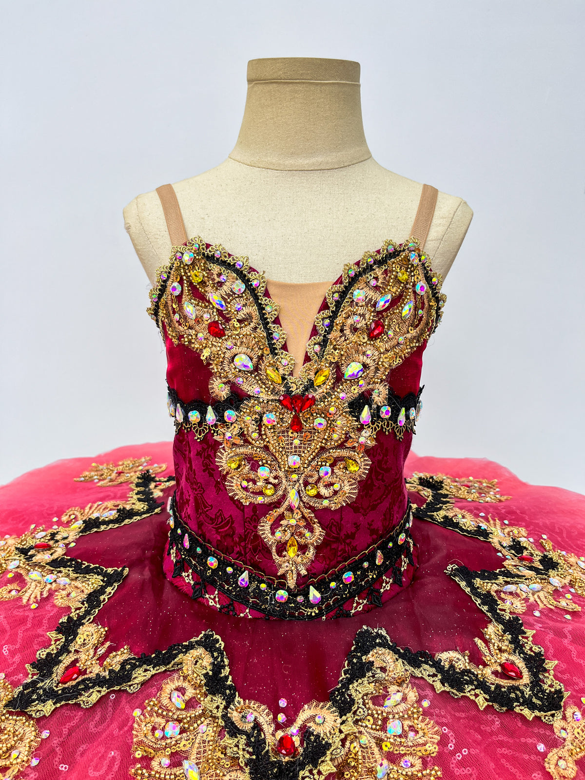 Raspberry Gold Baroque Classical Tutu