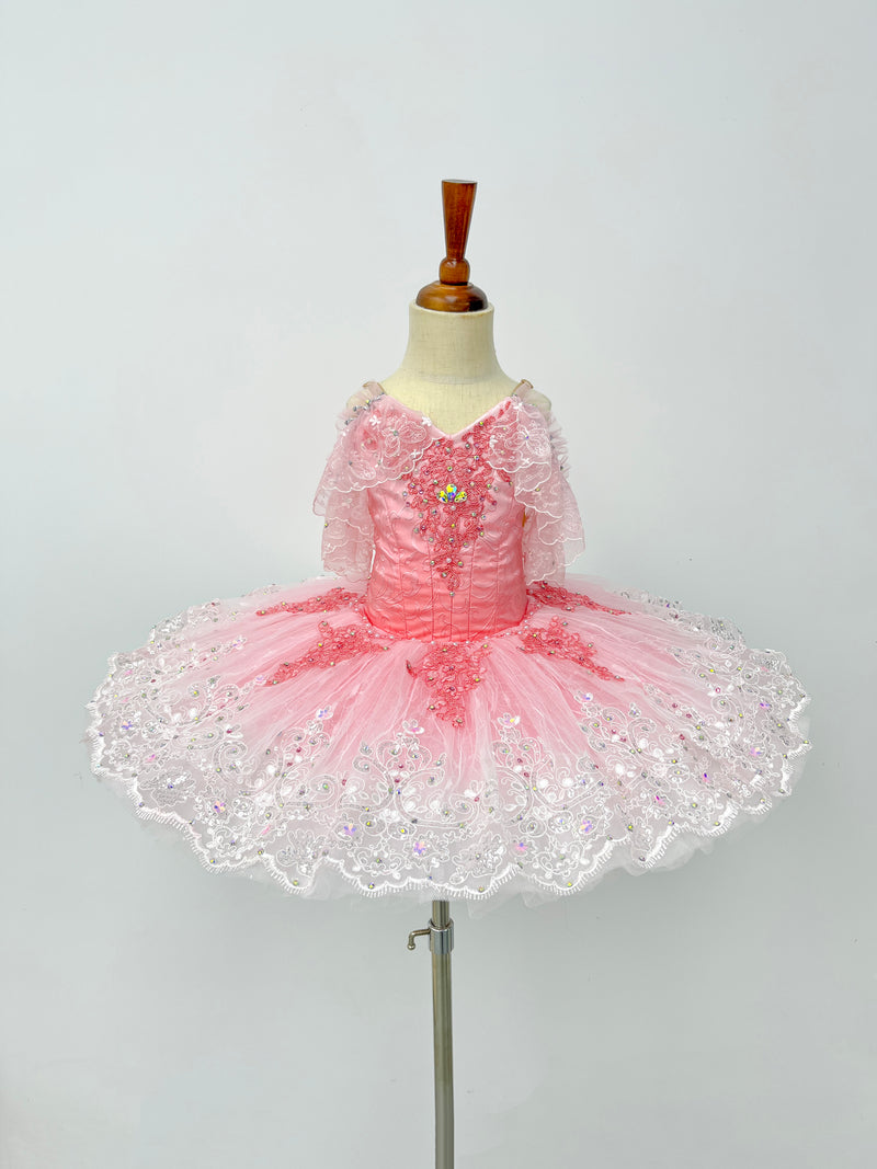 Rose Pink Crystal Lace Classical Tutu