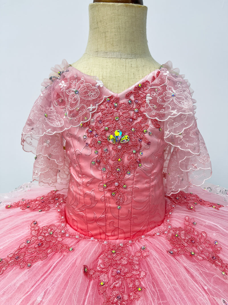 Rose Pink Crystal Lace Classical Tutu