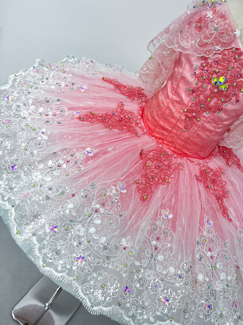 Rose Pink Crystal Lace Classical Tutu