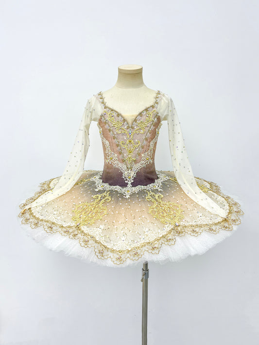 Classical Champagne Gold Long-Sleeve Tutu