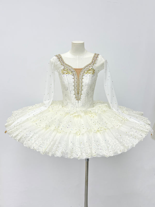 Ivory Gold Long-Sleeve Classical Tutu