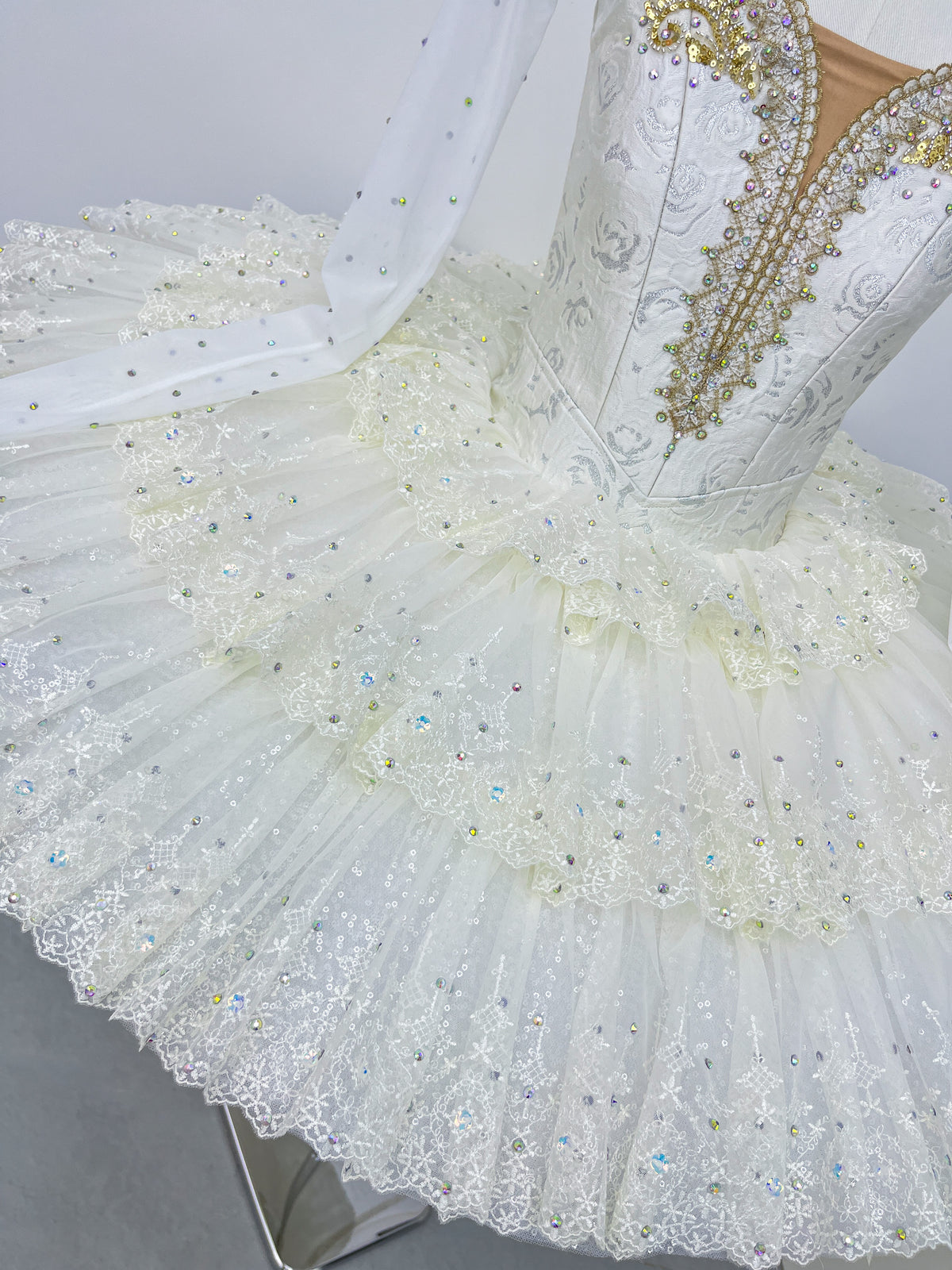 Ivory Gold Long-Sleeve Classical Tutu