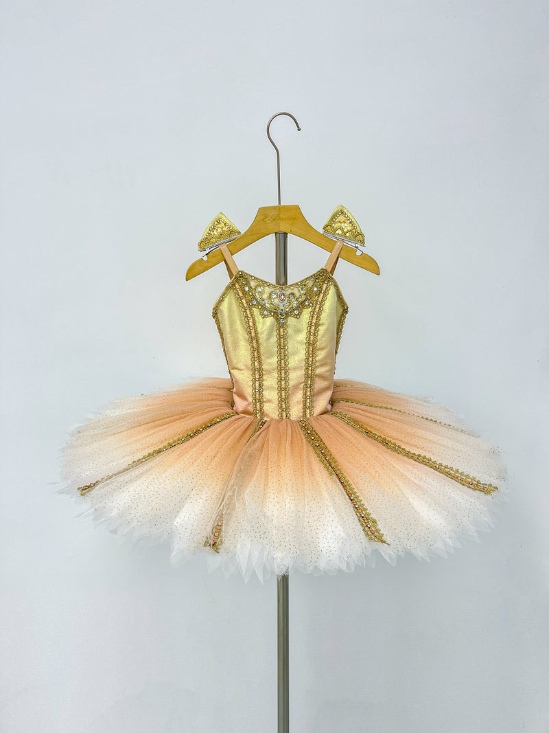 Peach Gold Ribbon Classical Tutu