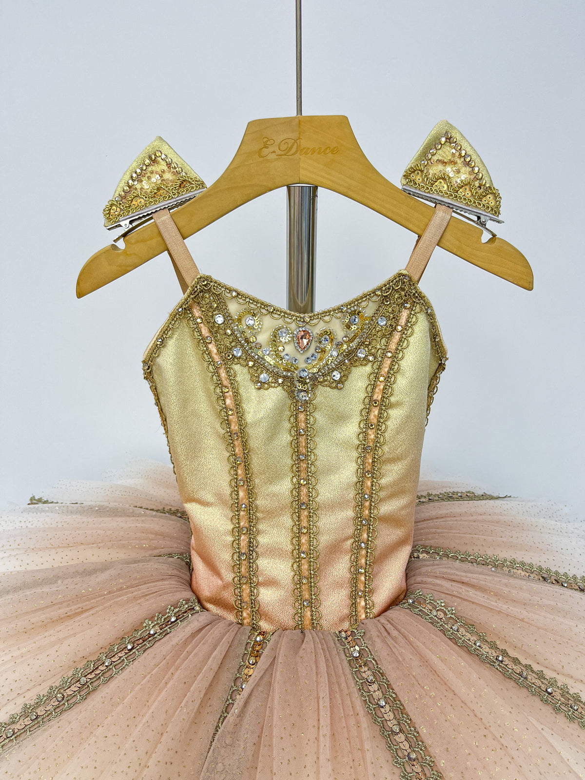 Peach Gold Ribbon Classical Tutu