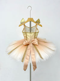 Peach Gold Ribbon Classical Tutu
