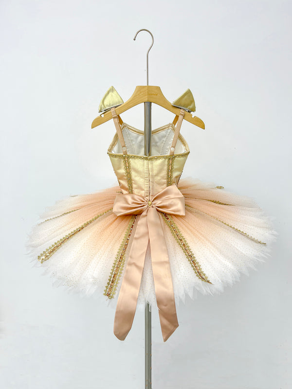 Peach Gold Ribbon Classical Tutu