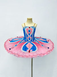 Pink Blue Harlequin Classical Tutu