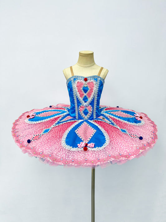 Classical Red Blue Harlequin Tutu