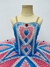 Pink Blue Harlequin Classical Tutu