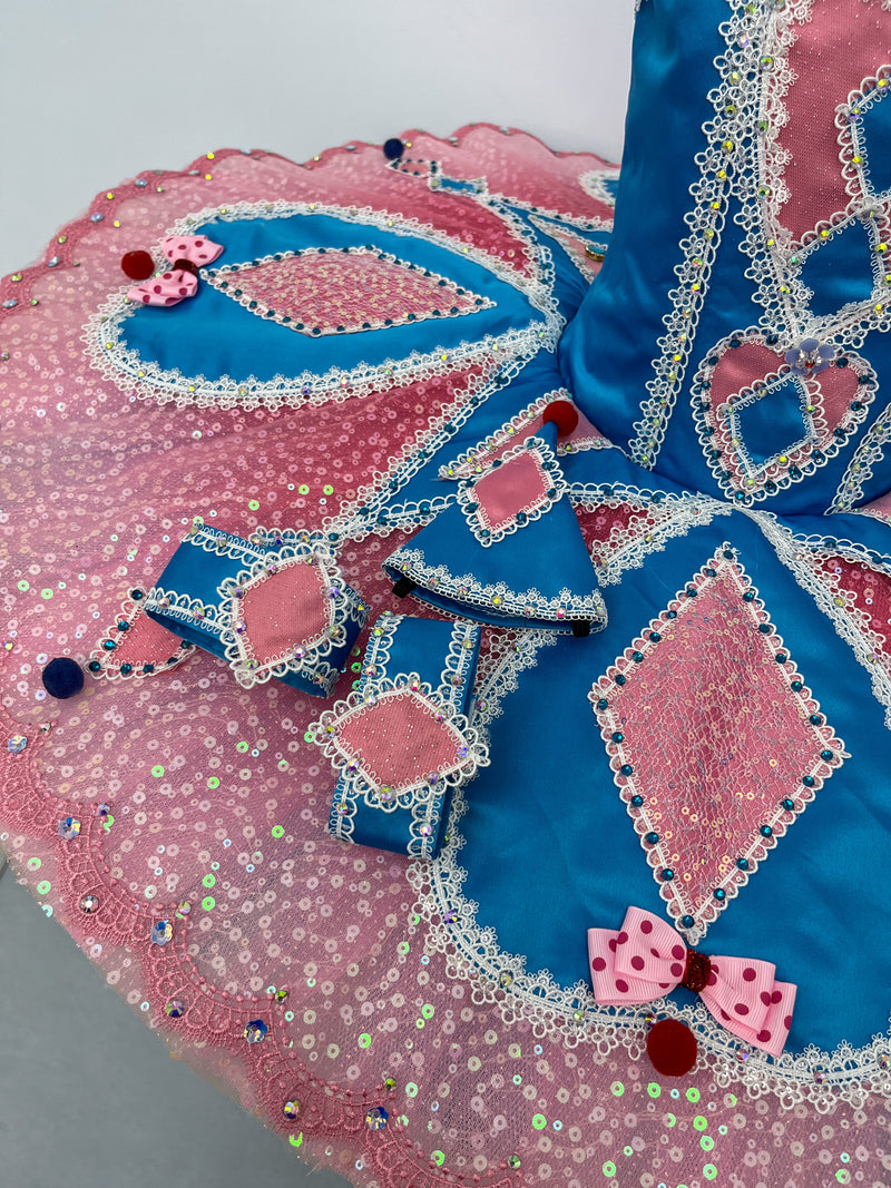 Pink Blue Harlequin Classical Tutu