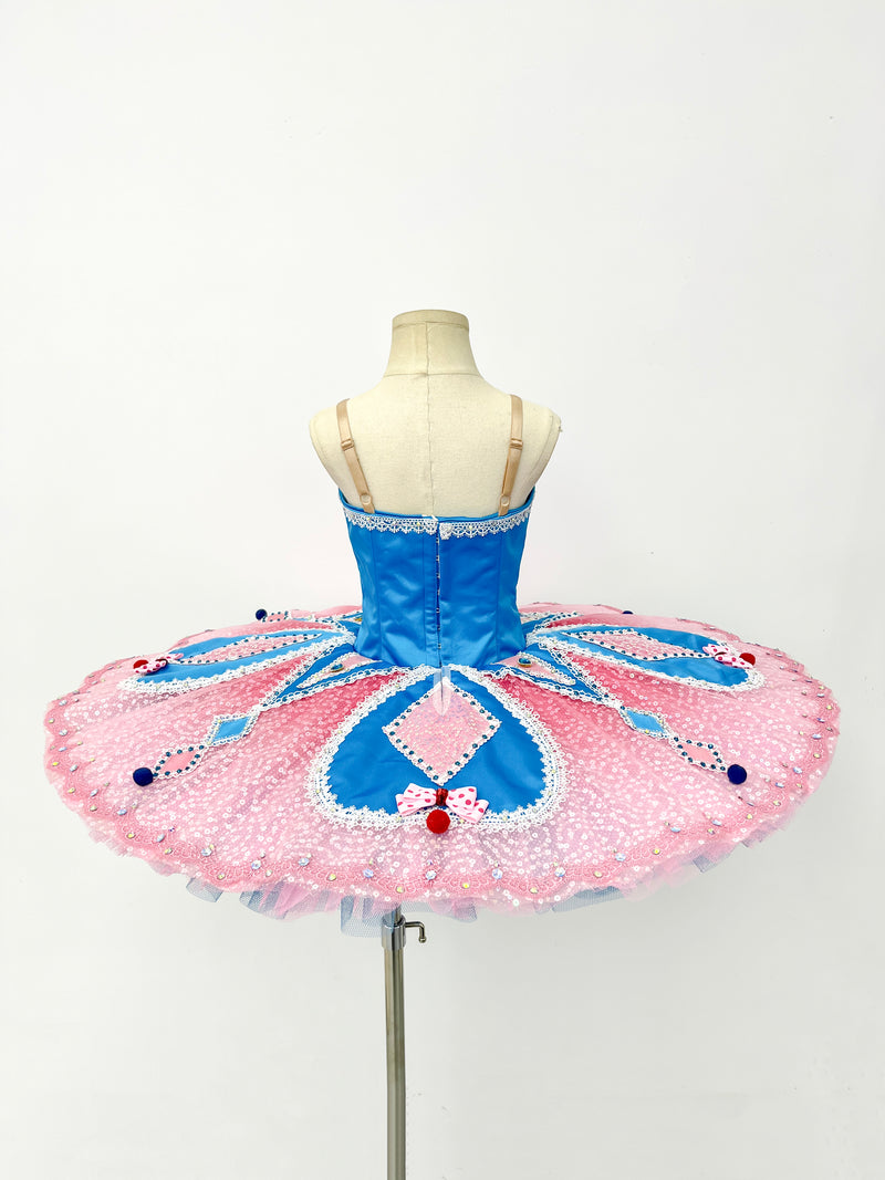Pink Blue Harlequin Classical Tutu