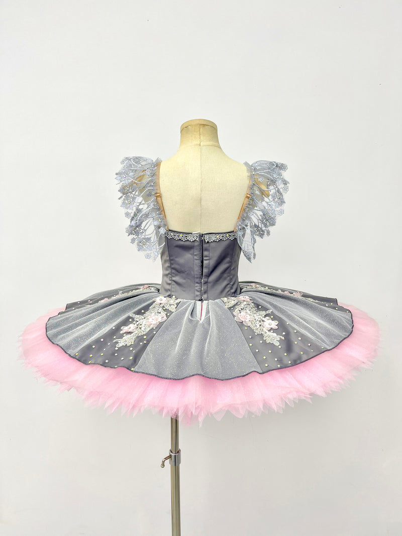 Silver Blush Floral Classical Tutu
