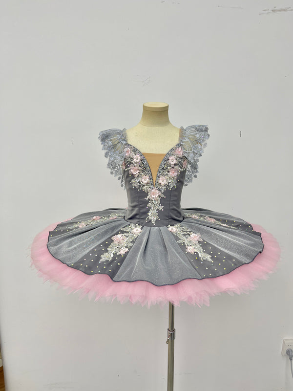 Silver Blush Floral Classical Tutu