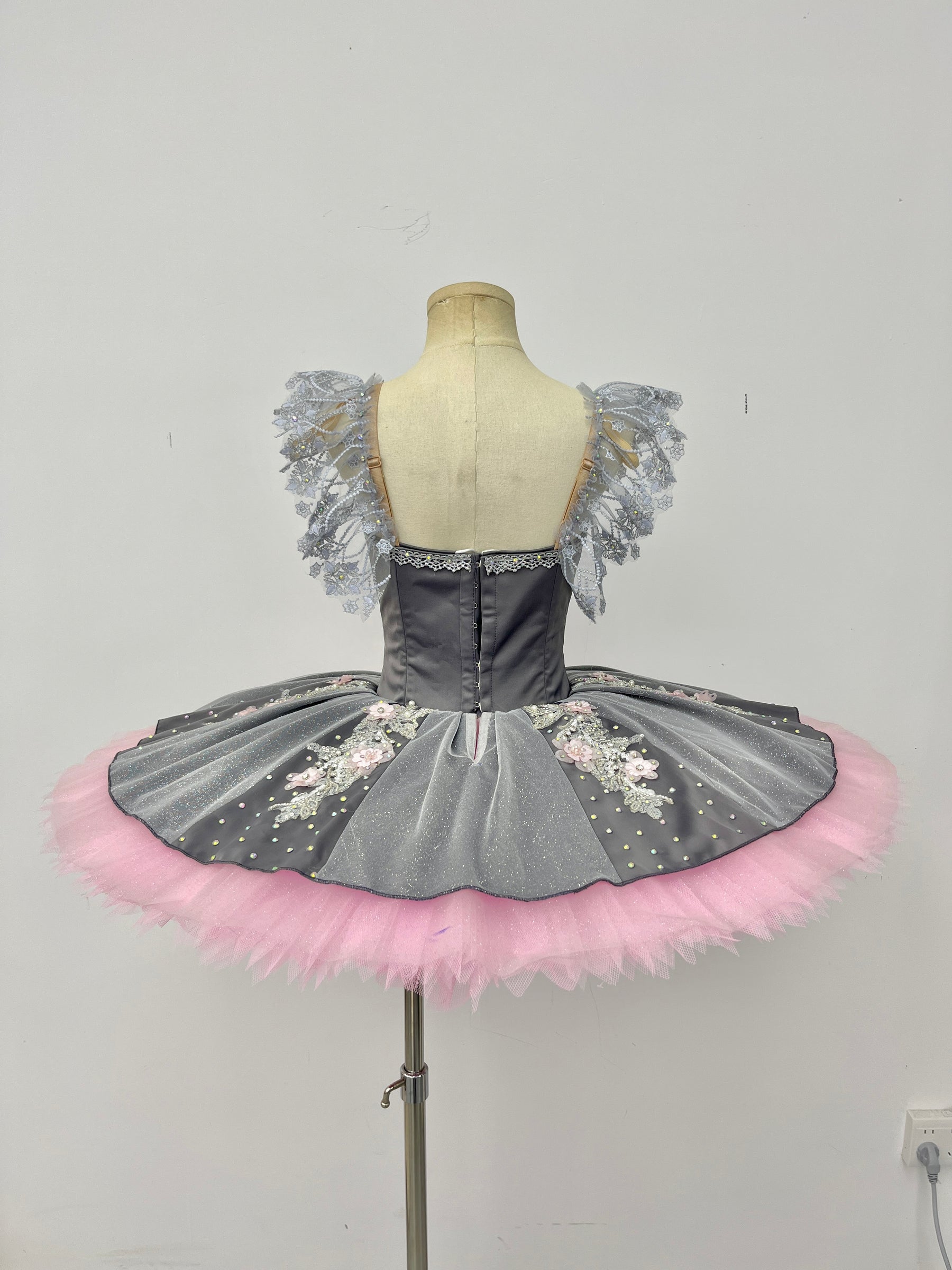 Silver Blush Floral Classical Tutu